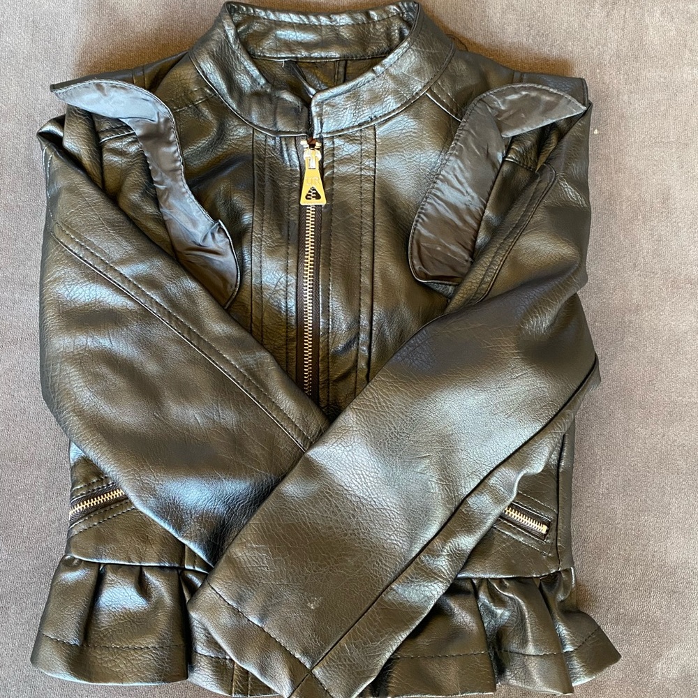Girls Vegan Leather Jacket